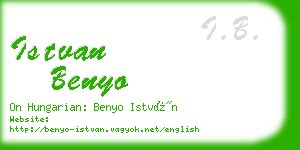 istvan benyo business card